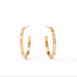 Julie Vos Crescent Stone Hoop